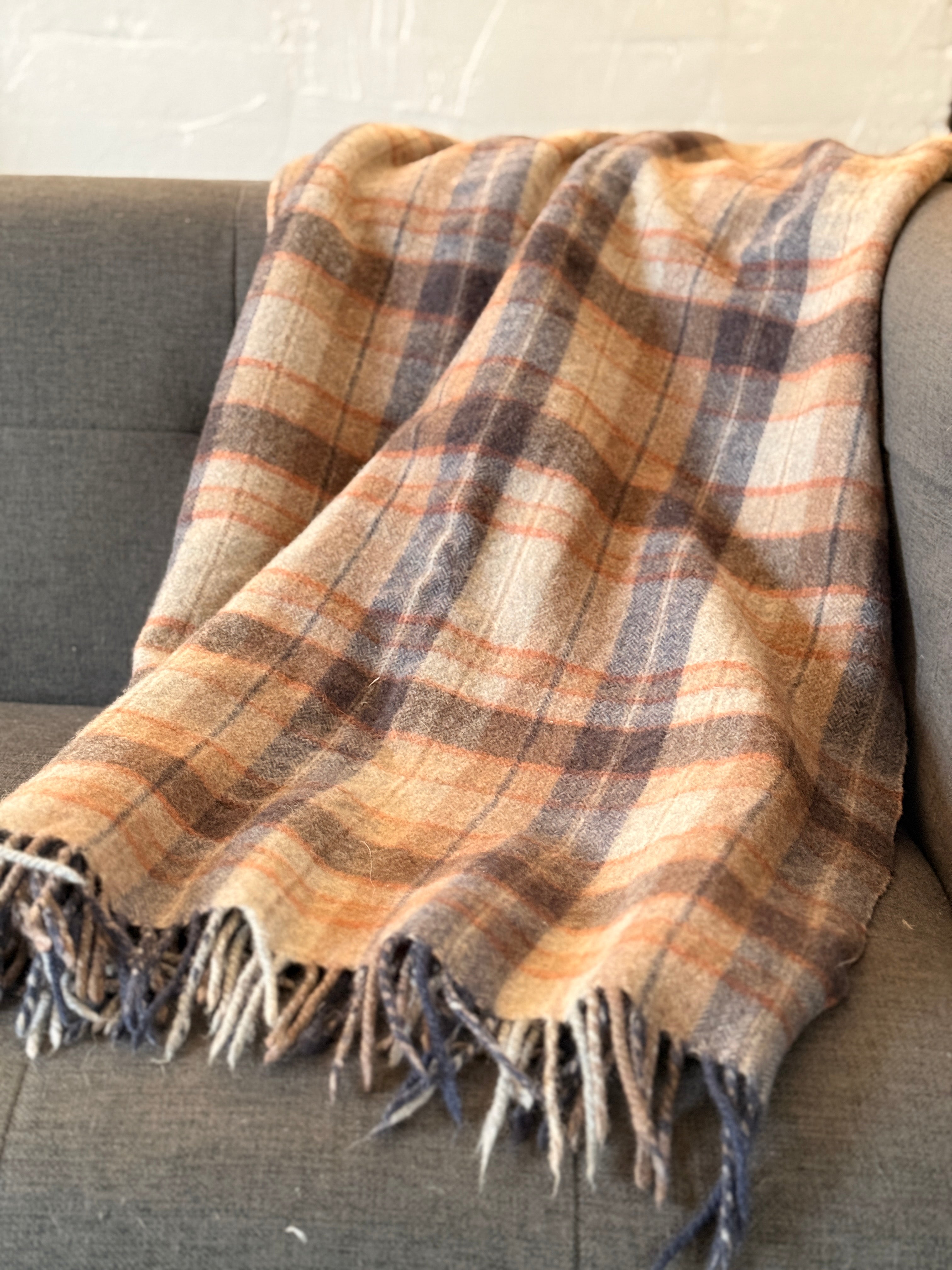Italian Wool Plaid Blanket