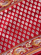 Red Block Print Table Runner