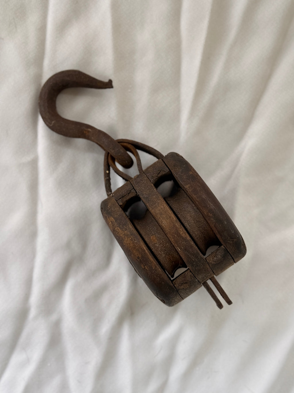 Vintage Pulley with Hook