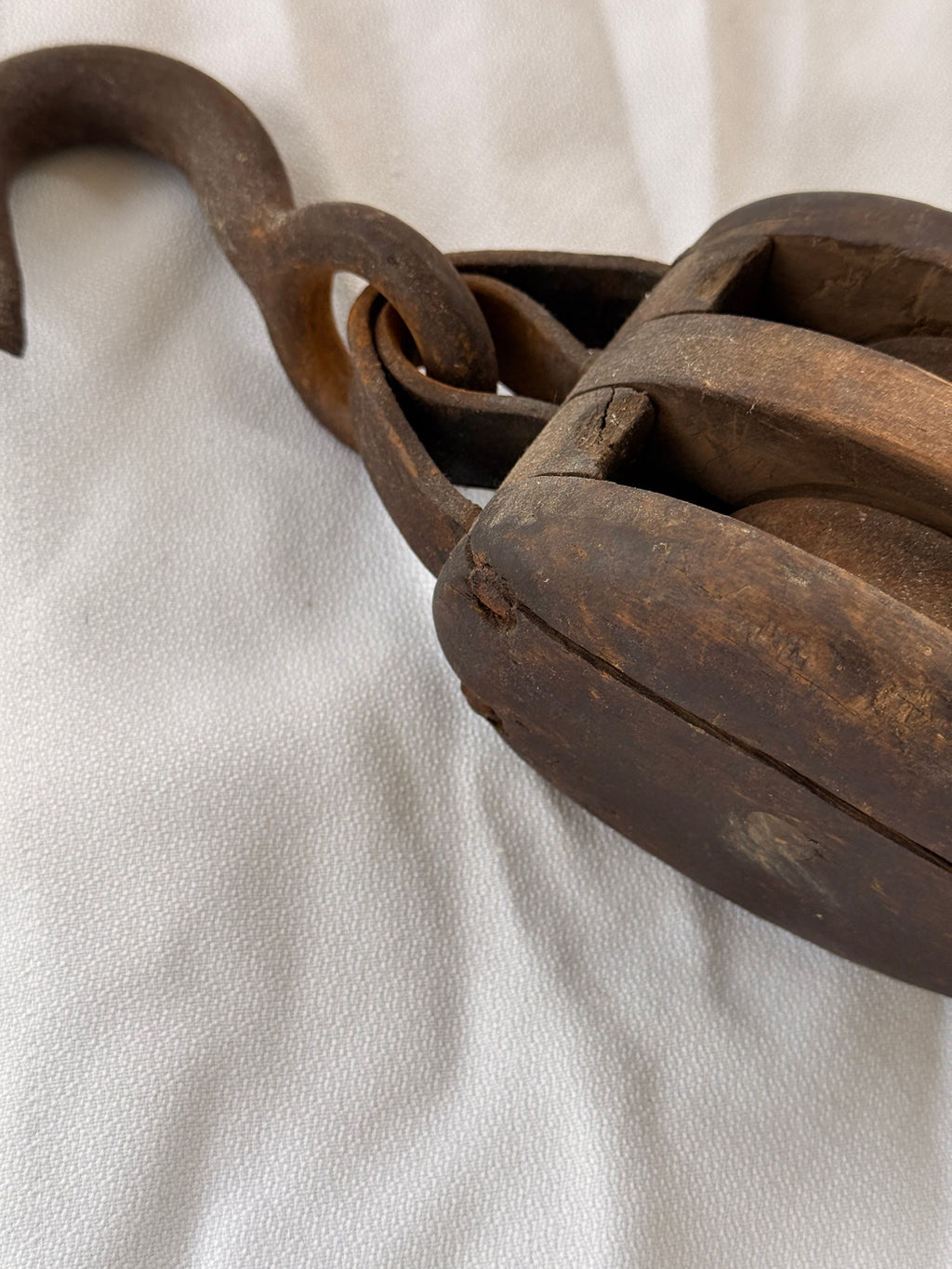 Vintage Pulley with Hook