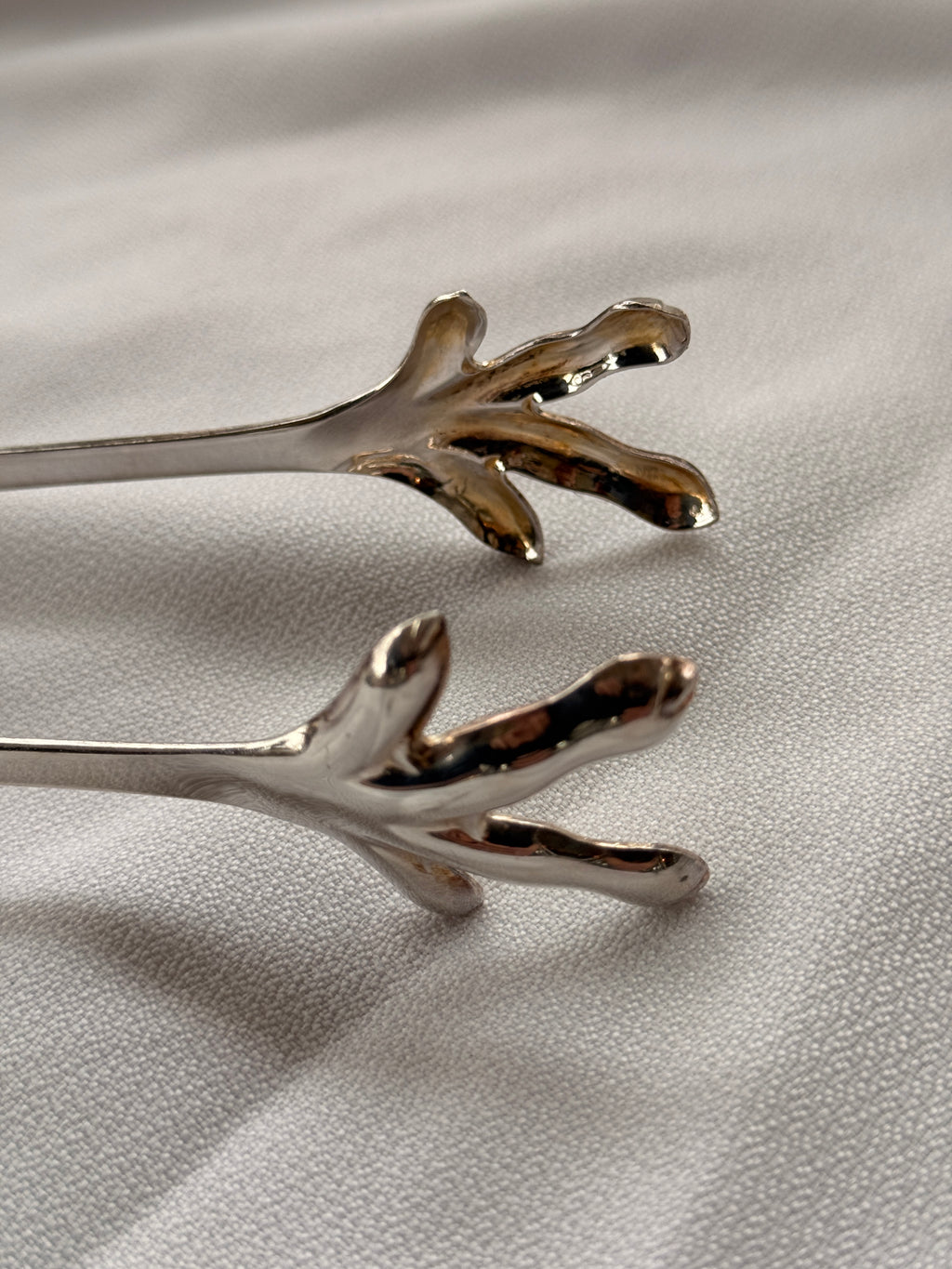 Silver Eagle Claw Ice Tongs
