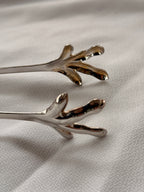 Silver Eagle Claw Ice Tongs