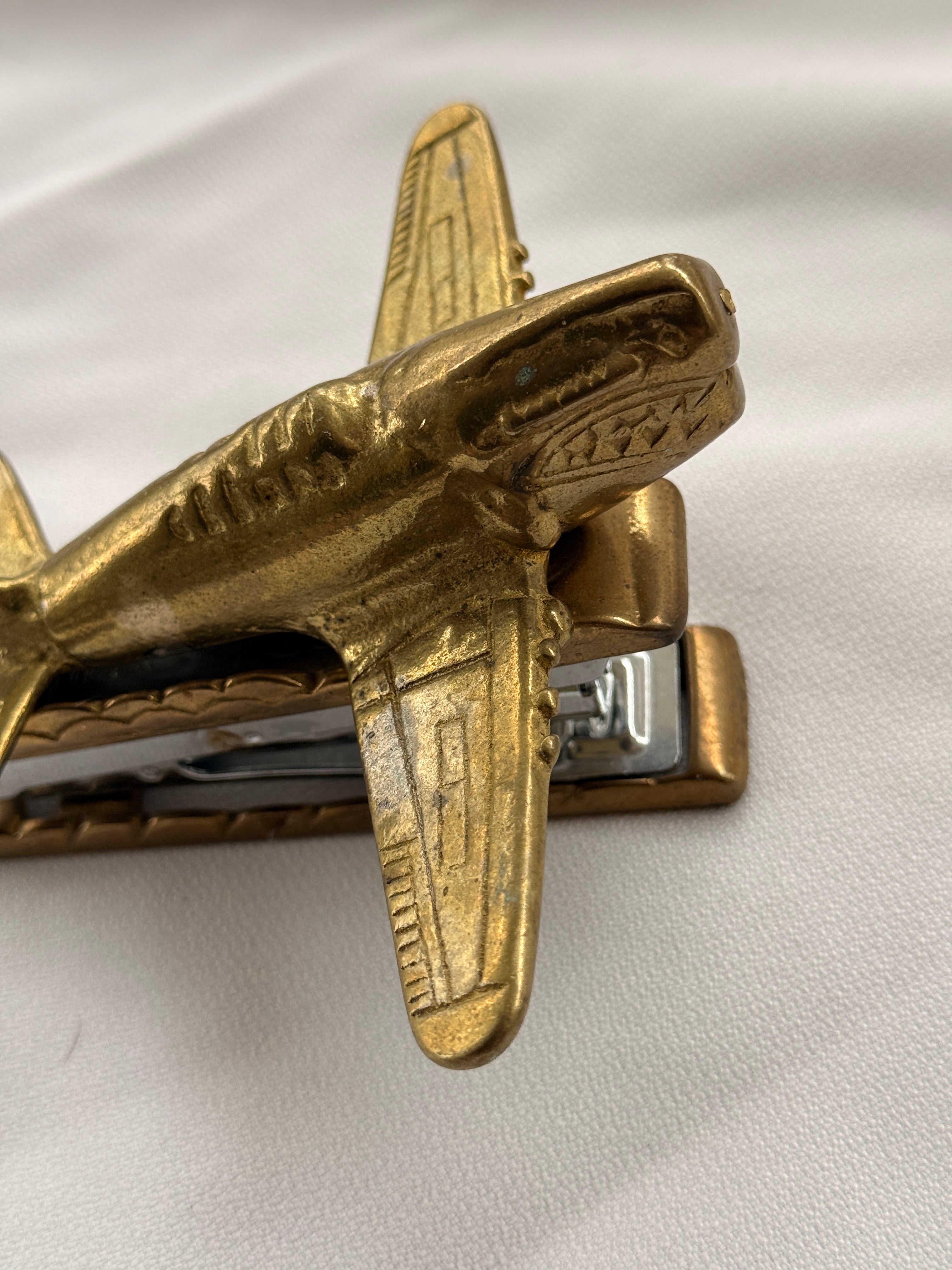 Vintage Brass Airplane Stapler