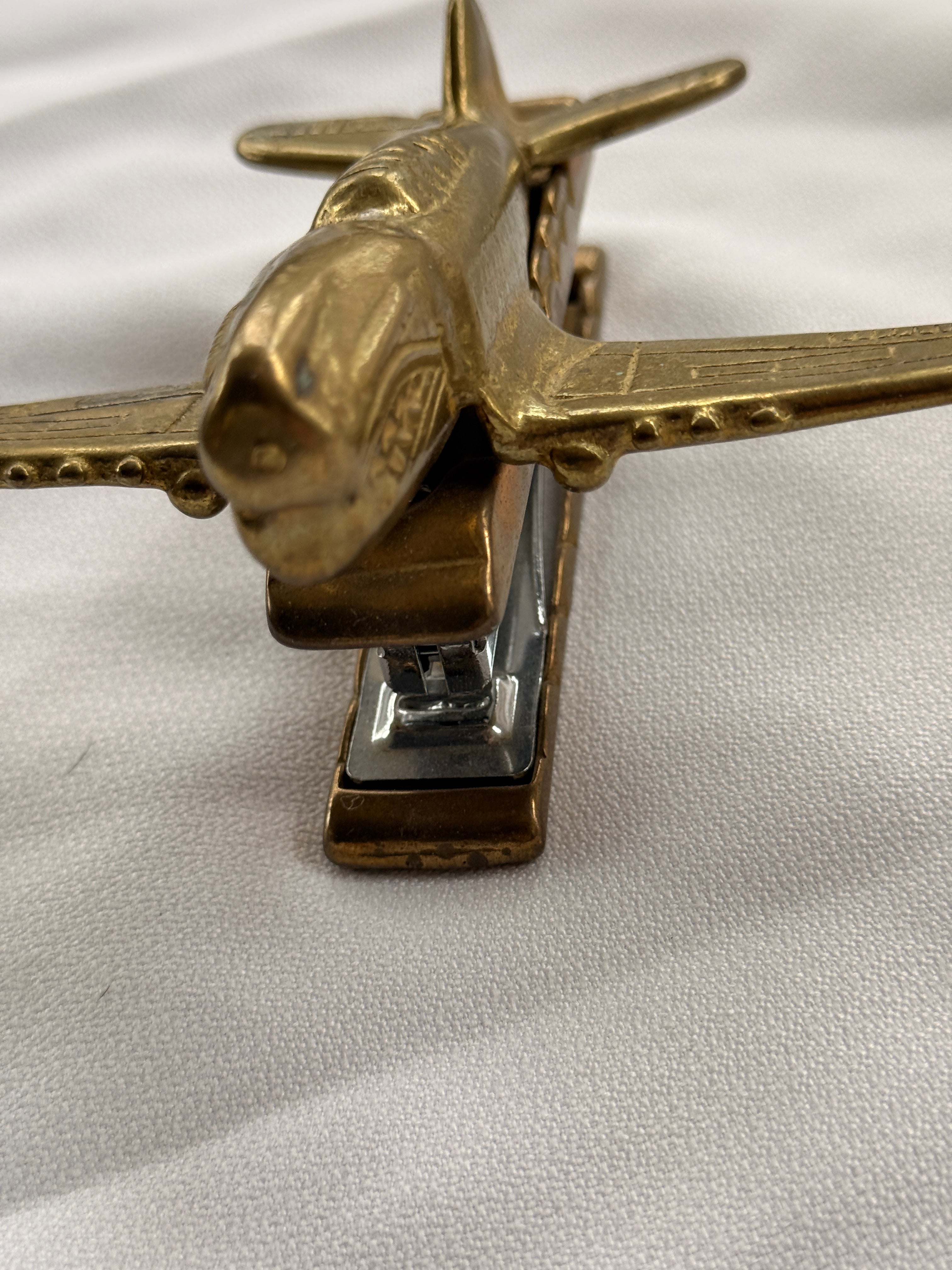 Vintage Brass Airplane Stapler