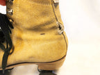 Vintage Norele Suede Roller Skates with Blue Wheels, Retro Roller Skating Decor