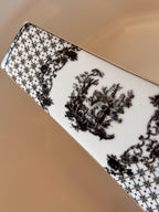 Ceramic Pie Server with Black & White Toile Pattern
