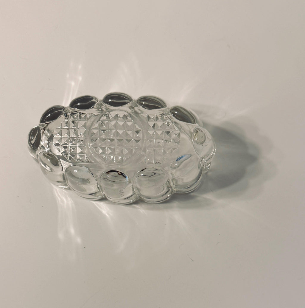 Ribbed Glass Spoon Rest