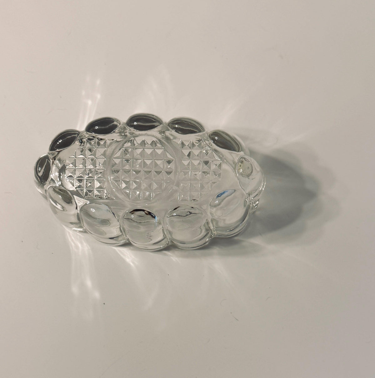 Ribbed Glass Spoon Rest