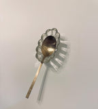 Ribbed Glass Spoon Rest