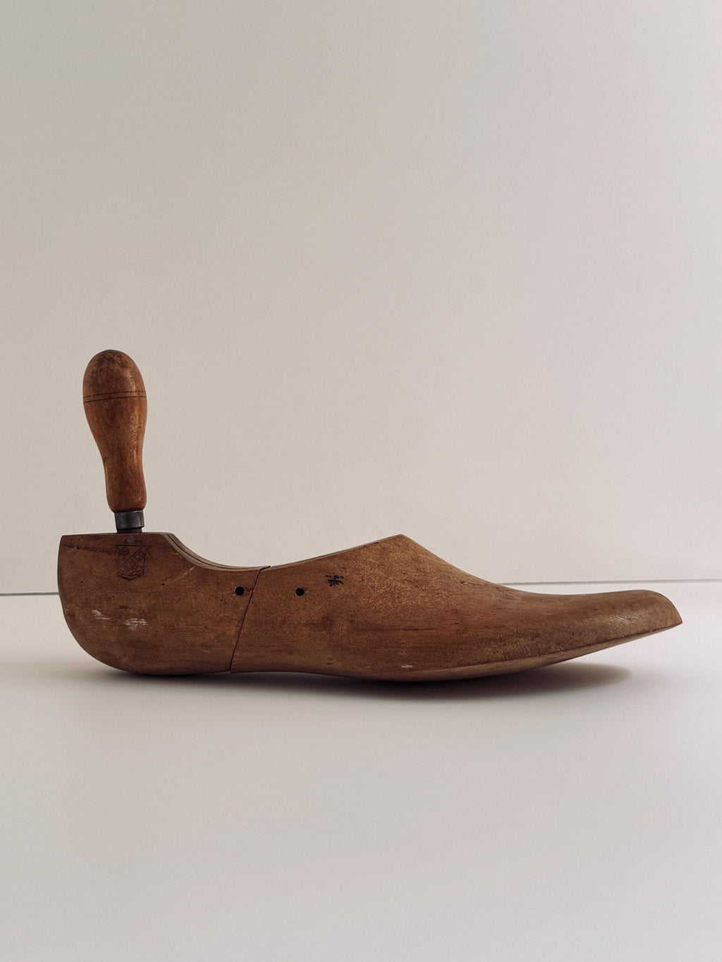 Vintage Wooden Cobbler's Shoe Last, Hinged Wood Shoe Form, Industrial Found Object