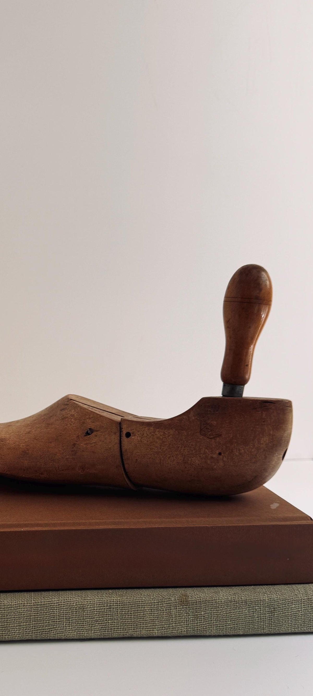 Vintage Wooden Cobbler's Shoe Last, Hinged Wood Shoe Form, Industrial Found Object