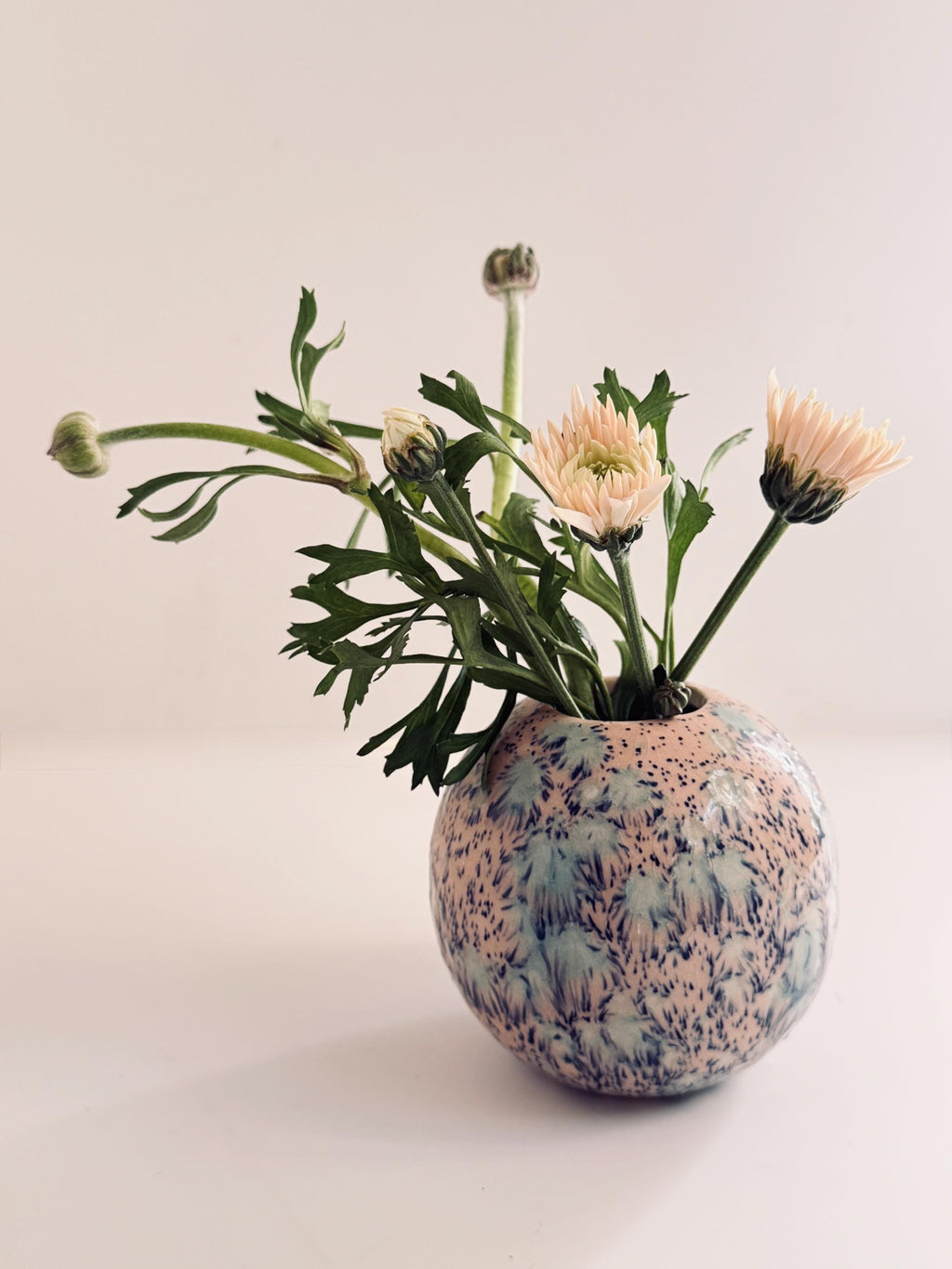 Handmade Clay Bud Vase, Small Rustic Pottery Vase, Textured Ceramic Vessel