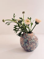 Handmade Clay Bud Vase, Small Rustic Pottery Vase, Textured Ceramic Vessel