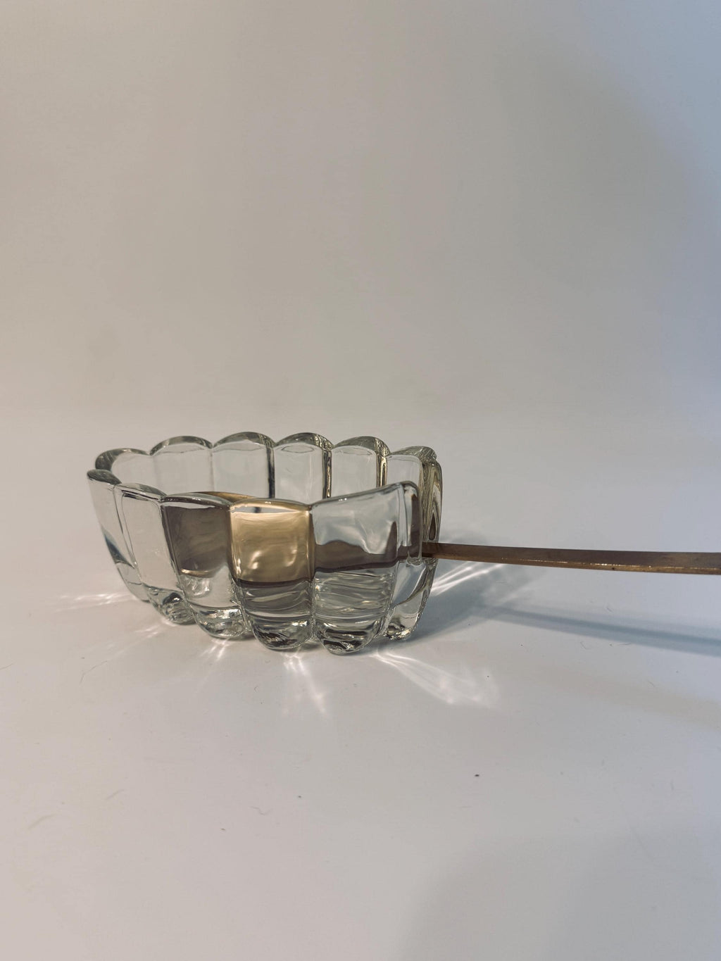Ribbed Glass Spoon Rest