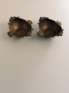 Vintage Brass Cigar Ashtray Bowl, Small Brass Catchall & Decorative Dish