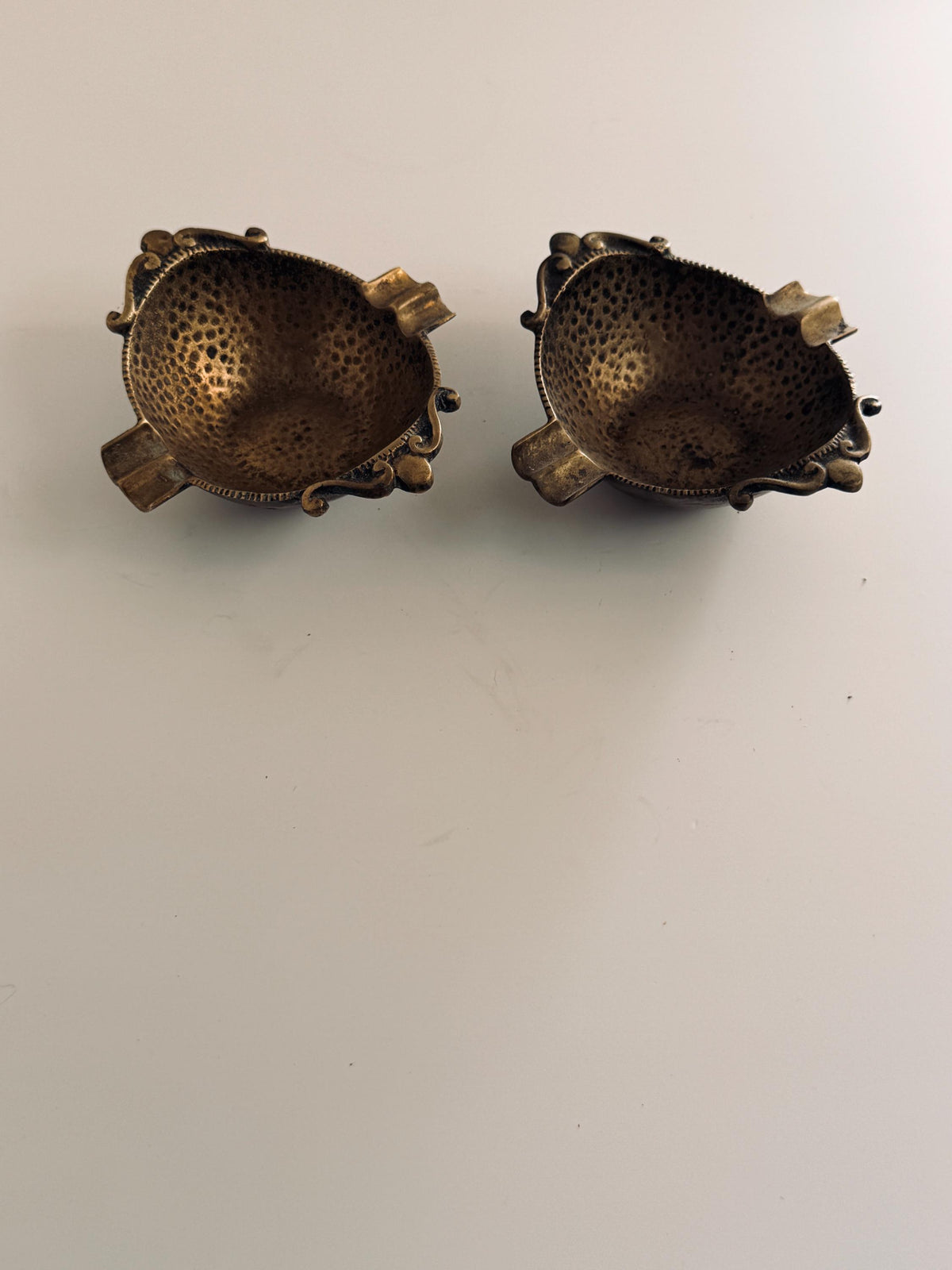 Vintage Brass Cigar Ashtray Bowl, Small Brass Catchall & Decorative Dish