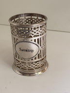 Decorative Silver Ketchup and Mustard Holders