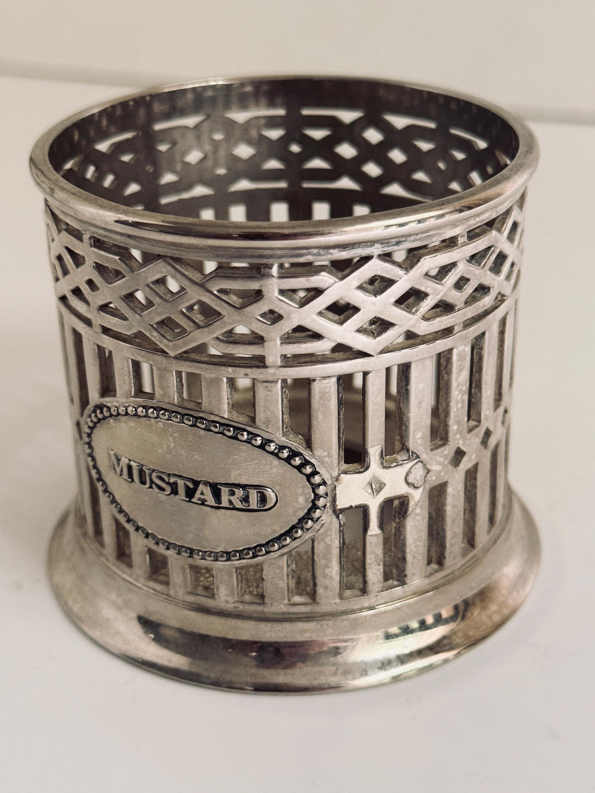 Decorative Silver Ketchup and Mustard Holders