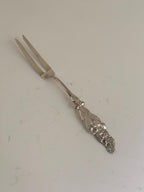 Vintage Reed & Barton Silverplate Serving Utensils, Floral Appetizer Fork and Spoon Set