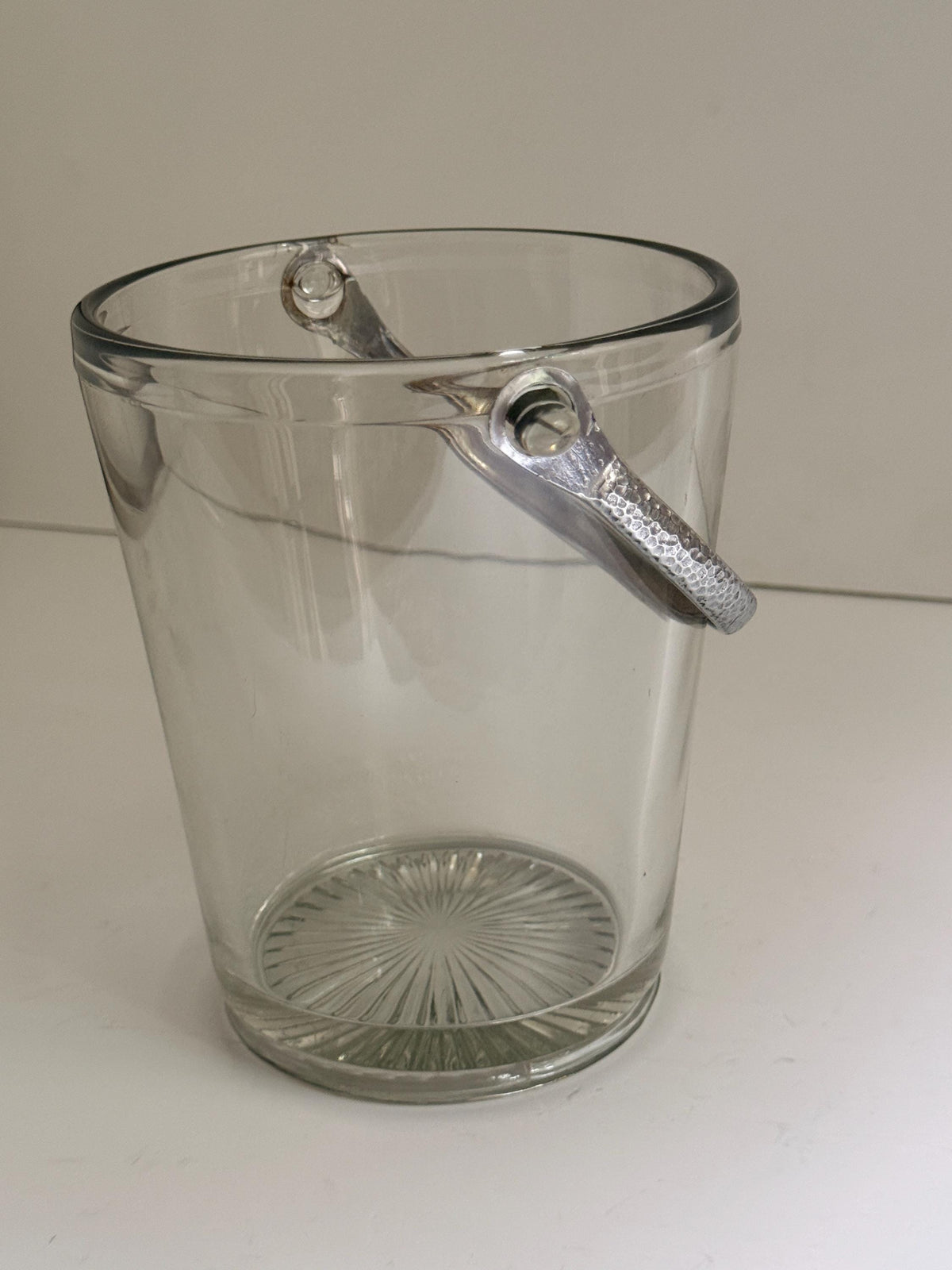 Etched Glass Ice Bucket