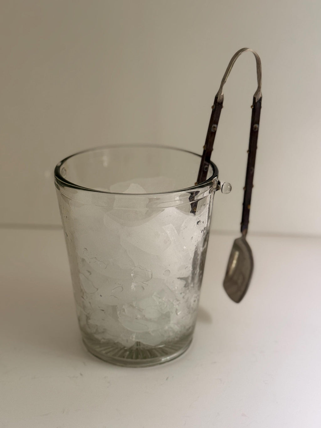 Etched Glass Ice Bucket