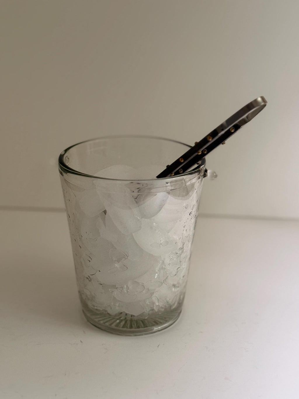 Etched Glass Ice Bucket