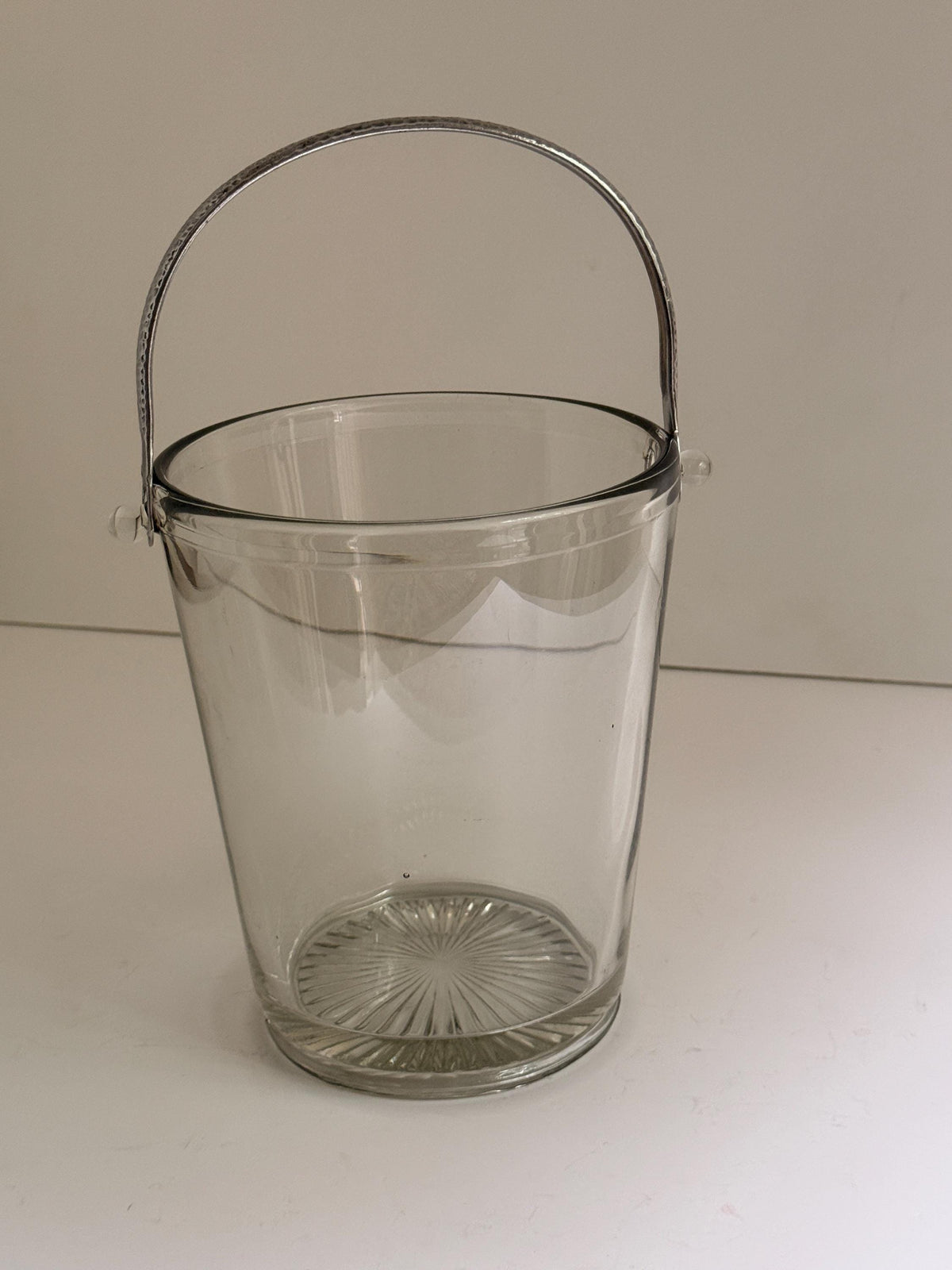 Etched Glass Ice Bucket