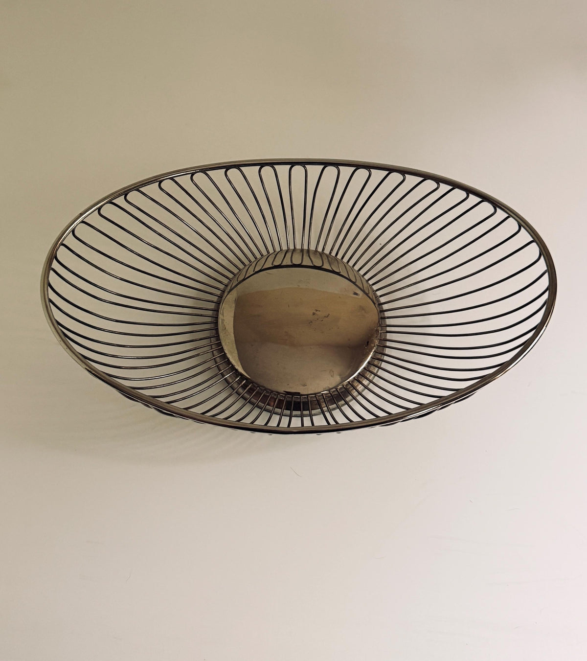 Vintage Silverplate Wire Bread Basket