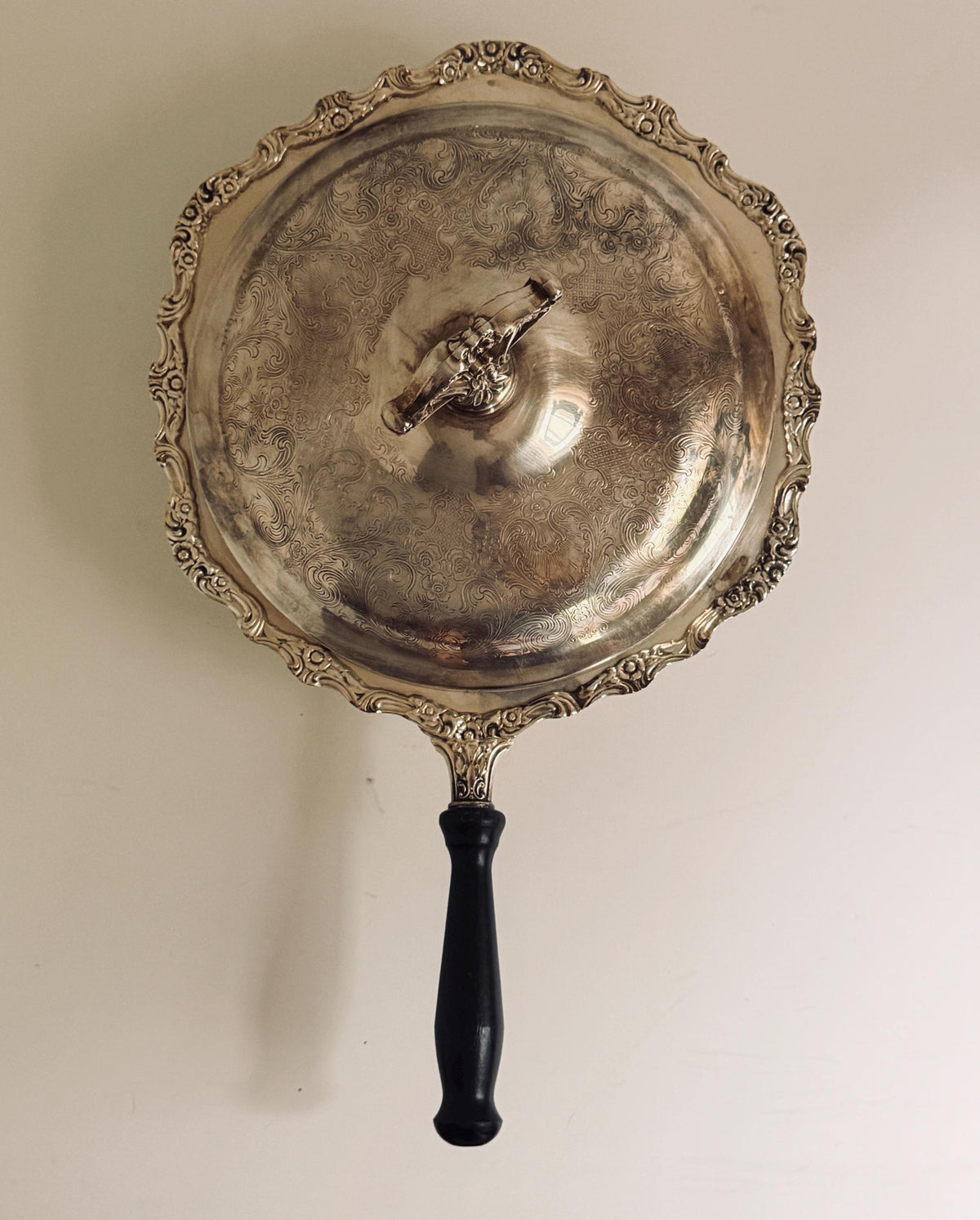 Silverplate Covered Vegetable Dish with Handle