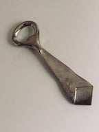 Vintage Silver Necktie Bottle Opener, Novelty Barware & Cocktail Gift