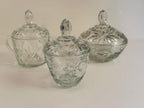 Etched Glass Candy Dishes