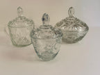 Etched Glass Candy Dishes