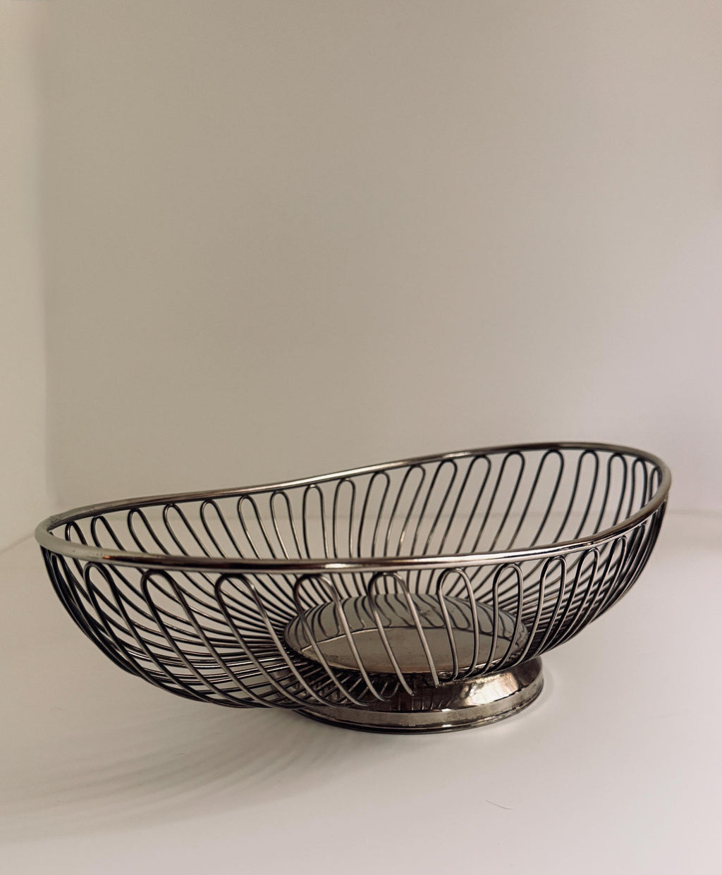 Vintage Silverplate Wire Bread Basket