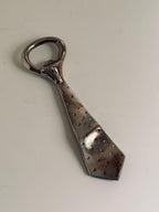 Vintage Silver Necktie Bottle Opener, Novelty Barware & Cocktail Gift