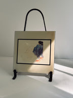 Vintage Monocottura Ceramic Tile Plaque, R.C. Gorman Signed Figurative Art (7-3/4" x 7-3/4")