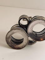 Vintage Silverplate Condiment Caddy, Tabletop Sauce & Relish Serving Set