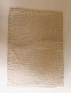 Set of 4 Neutral Woven Linen Placemats, Natural Textured Table Linens, Vintage Table Decor