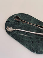 Vintage Claw Ice Tongs, Silver Tone Bird Talon Barware Tongs, Hammered Cocktail Bar Accessory