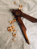 Vintage Carved Wood Nutcracker, Scandinavian Style Folk Art Nut Cracker, Hand Carved Kitchen Tool
