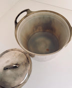 Vintage Gorham Silverplate Ice Bucket, Barrel Style Wine Chiller, Lidded Barware with Liner