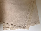 Set of 4 Neutral Woven Linen Placemats, Natural Textured Table Linens, Vintage Table Decor
