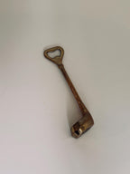 Vintage Brass Golf Club Bottle Opener, Aged Bar Accessory, Golfer Gift