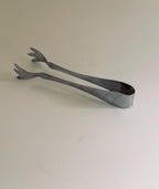 Vintage Stainless Steel Claw Ice Tongs, Three Prong Cocktail Tongs, Mid Century Barware