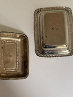 Small Silverplate Covered Butter Dish, Ornate Lidded Condiment Dish, Silver Tableware