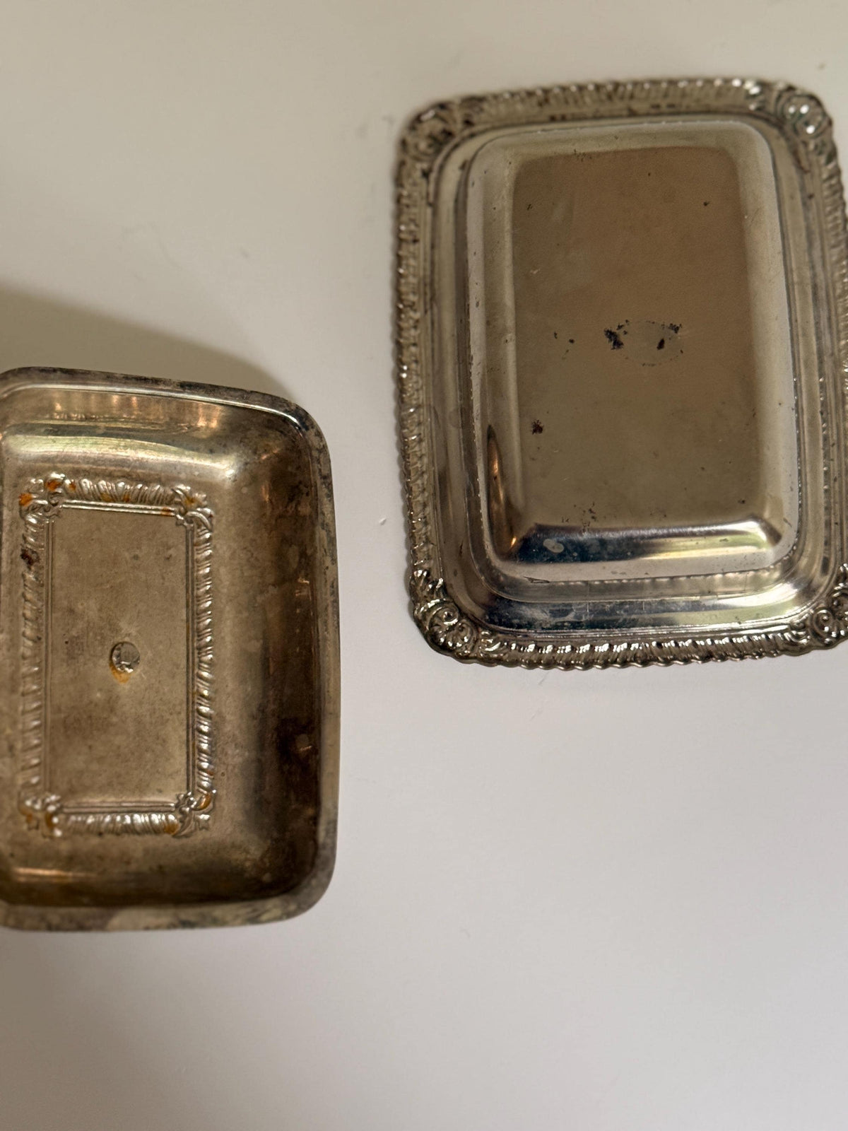 Small Silverplate Covered Butter Dish, Ornate Lidded Condiment Dish, Silver Tableware