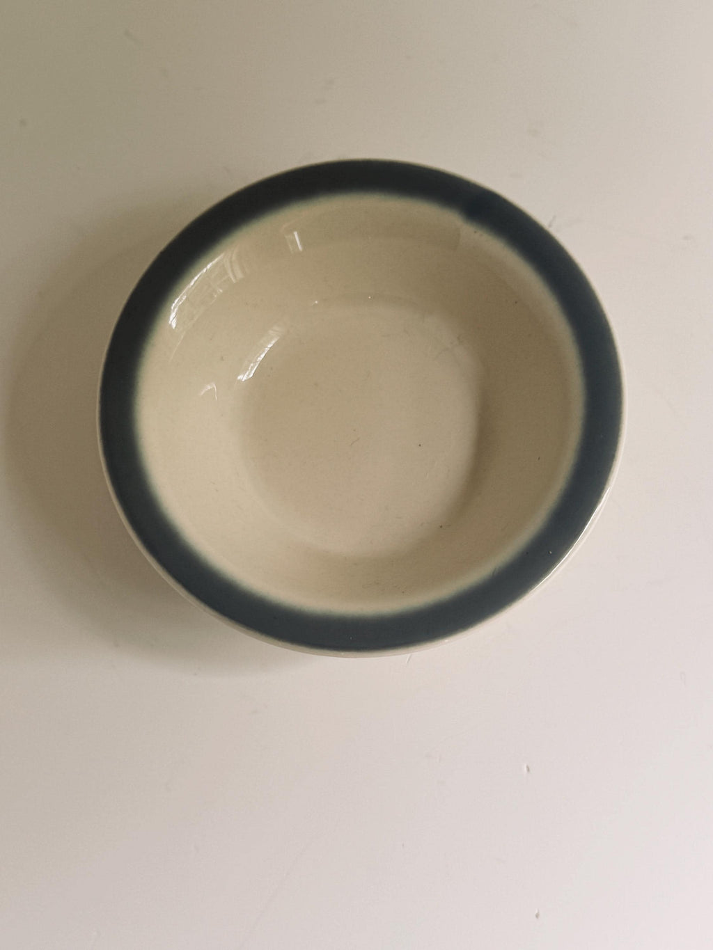 Vintage Buffalo China Blue Rim Bowl, Restaurant Ware Small Ceramic Bowl, Sold Individually