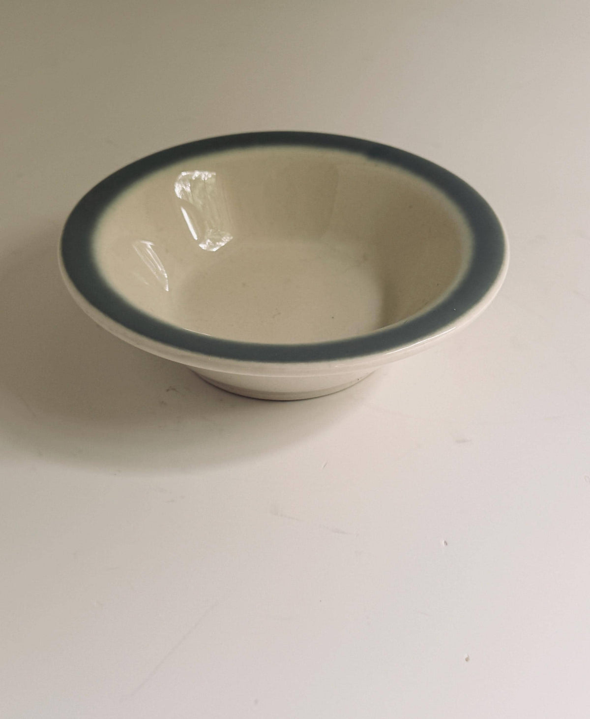 Vintage Buffalo China Blue Rim Bowl, Restaurant Ware Small Ceramic Bowl, Sold Individually