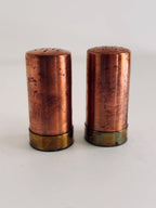Vintage Copper Salt & Pepper Shakers, Brass Base Tableware