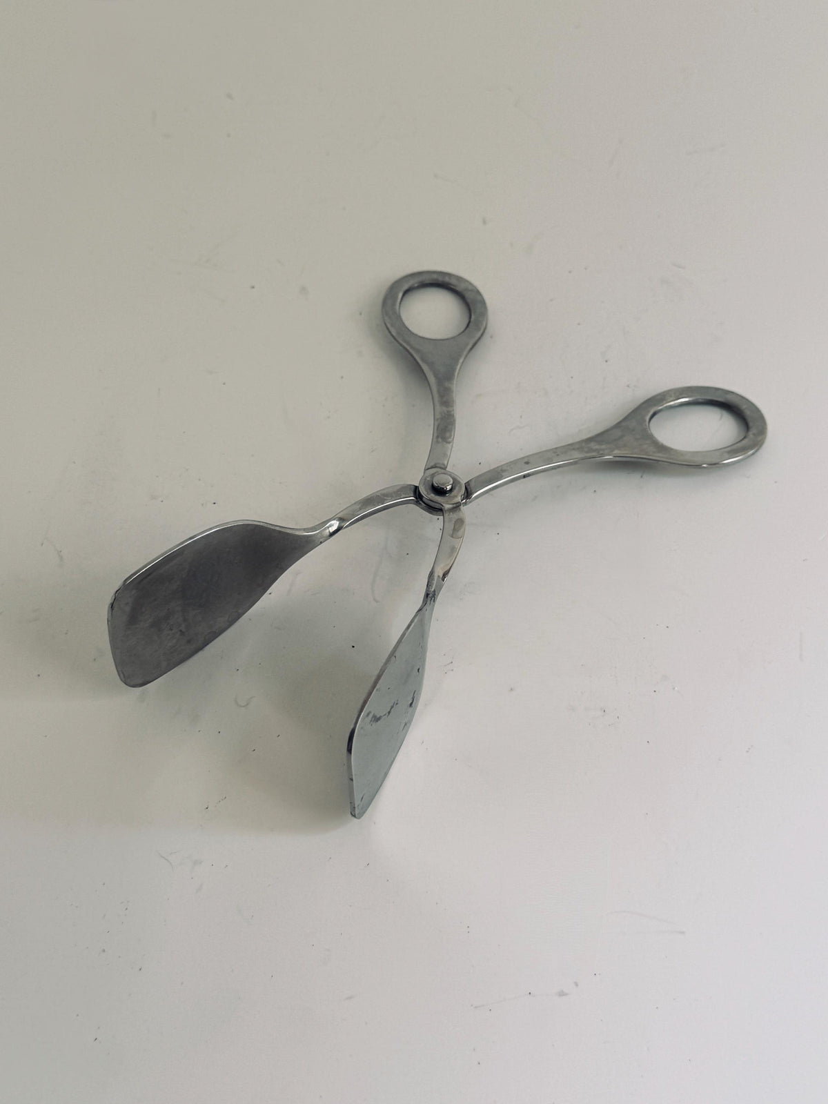 Vintage Stainless Steel Serving Tongs, Scissor Style Buffet Tongs, Pastry & Appetizer Server