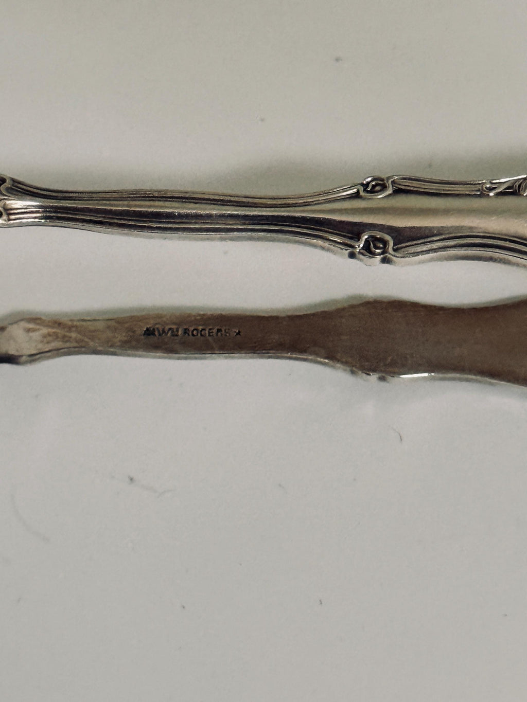 Vintage Wm. A. Rogers Silverplate Sugar Tongs, Ornate Floral Claw Tongs, Antique Style Serveware